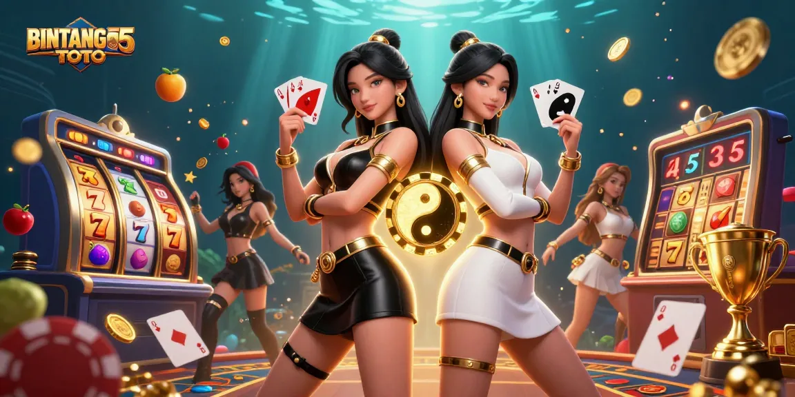 Engage with BINTANG5TOTO's thrilling casino gaming experience, highlighted by stunning characters and vibrant slot elements.