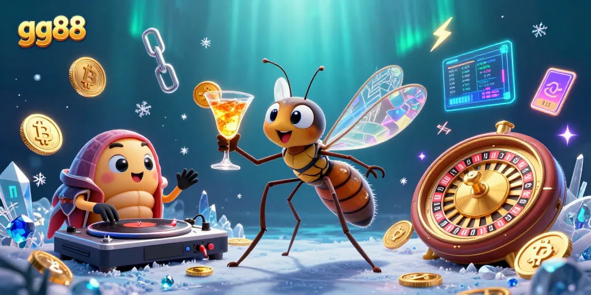 Experience thrilling gameplay with gg88's unique gambling mascot in a vibrant 3D casino scene.