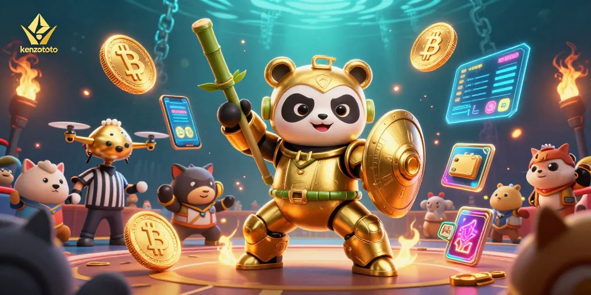 Engage with kenzototo’s thrilling online gaming experience featuring vibrant characters and crypto elements.