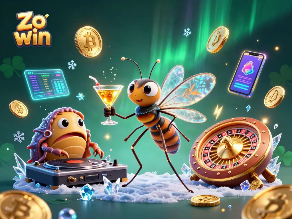 Engage with Zo win's thrilling casino experience through colorful characters and vibrant game elements.