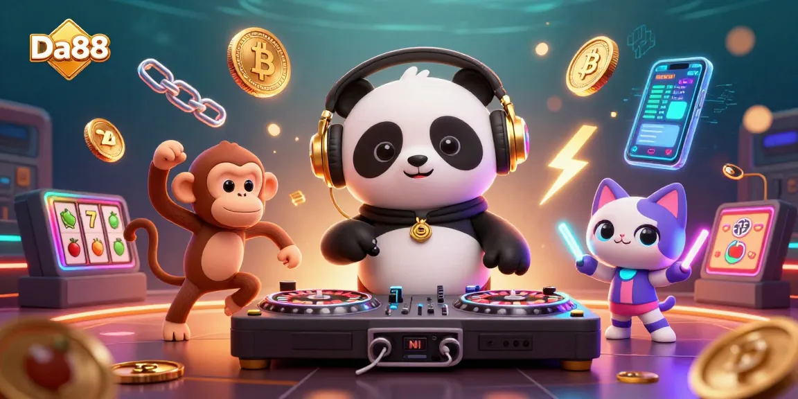 Experience the ultimate gaming fun at Da88 with an energetic 3D casino scene!