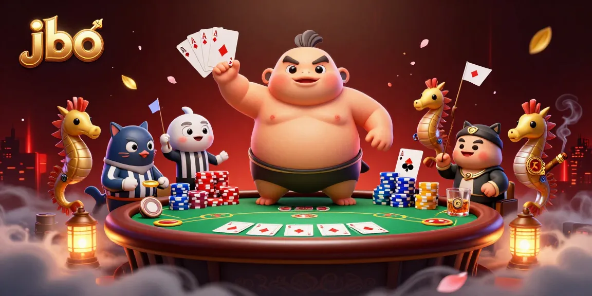 Engage with jbo's thrilling underwater casino scene featuring a fugu and lively game elements.