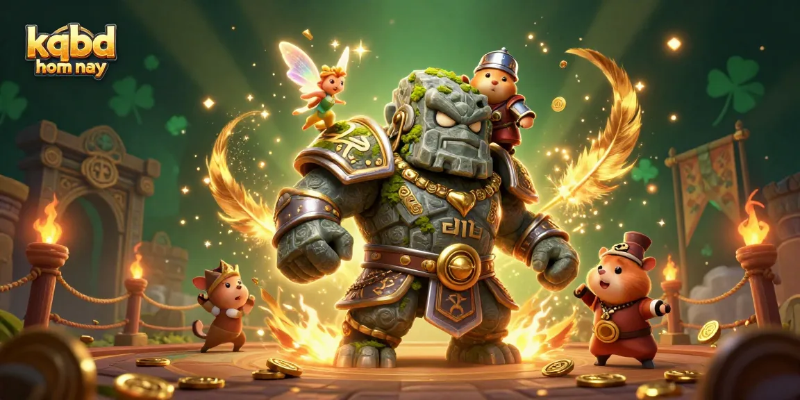 Experience kqbd hom nay with magical characters and vibrant casino elements in a dynamic illustration.