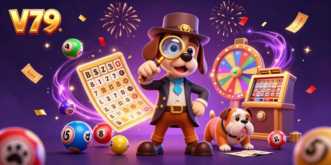 Uncover the vibrant V79 casino experience with a 3D detective exploring clues and colorful winning elements!