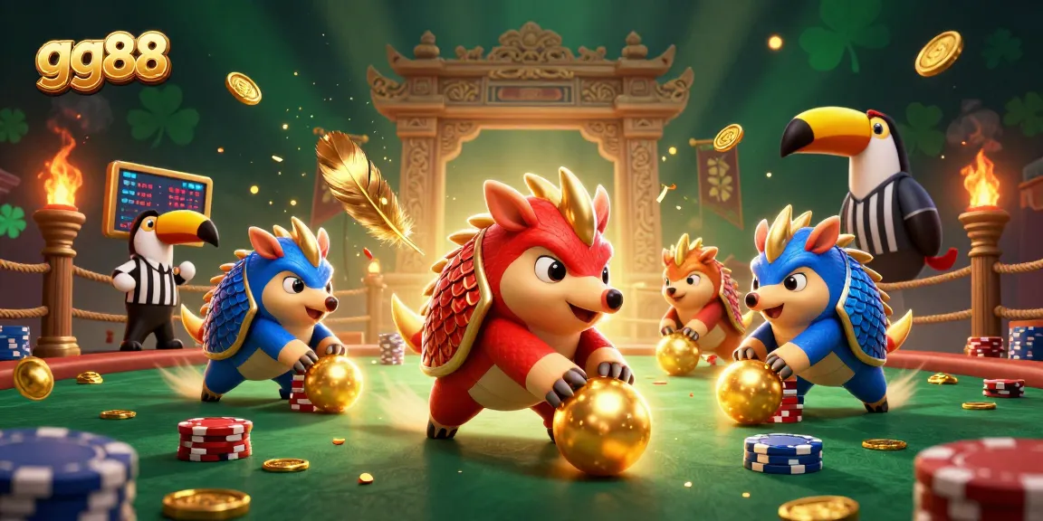 Engage in thrilling gambling fun with gg88, where rival pangolins compete in a casino showdown.