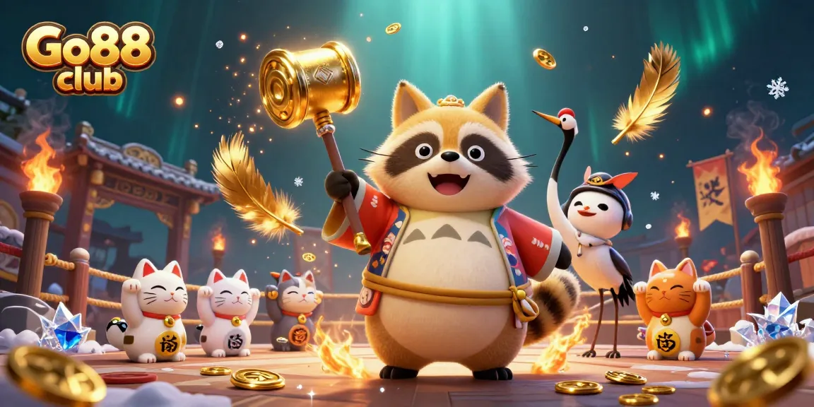 Experience the thrill of Go88 club with engaging casino elements and captivating 3D characters.