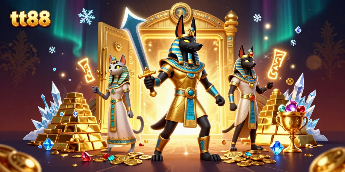 Experience excitement at tt88 where Anubis and Bastet guard riches of the casino realm.