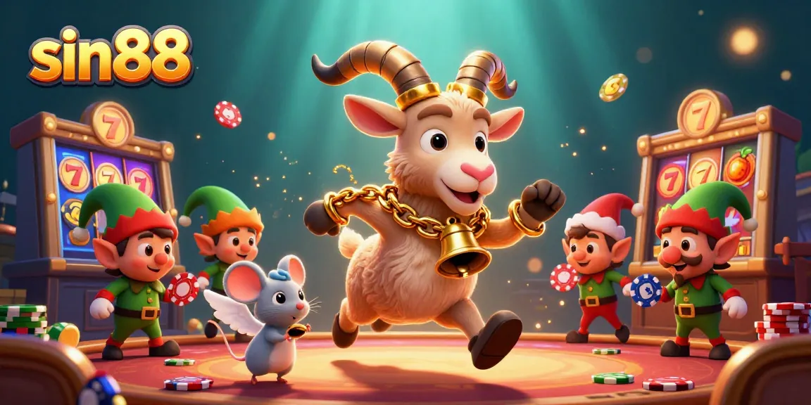 Experience vibrant gameplay at sin88 with Krampus overseeing a spooky casino adventure.