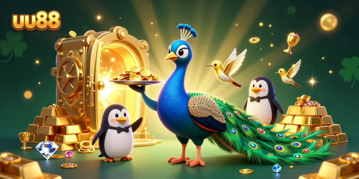 Experience gaming excitement at uu88 with colorful characters and luxurious casino elements.
